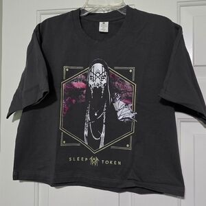 Sleep Token Cropped Top Womens Graphic T-Shirt
